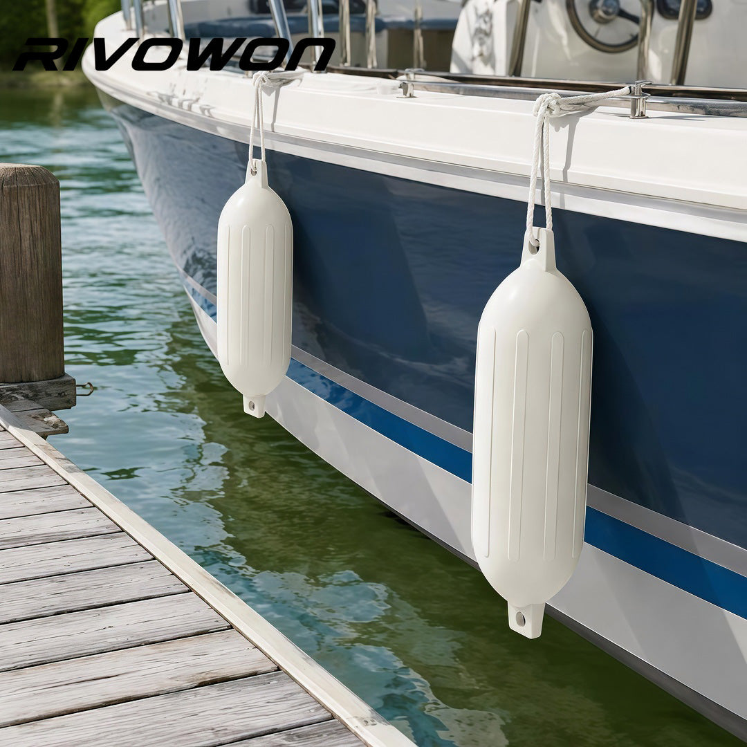 22.8in Ribbed PVC Boat Fender for Docking Protection