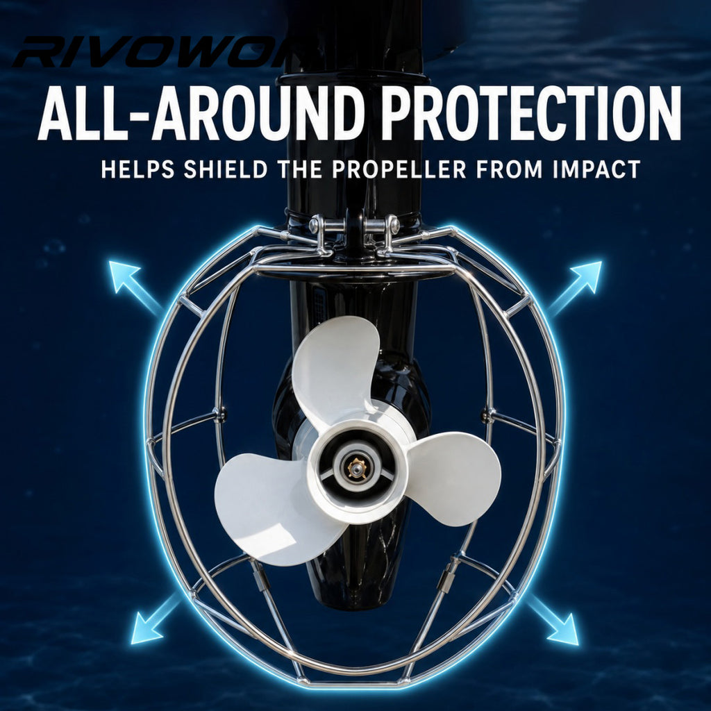 15HP 304 Stainless Steel Boat Outboard Propeller Safety Guard Protector Cage