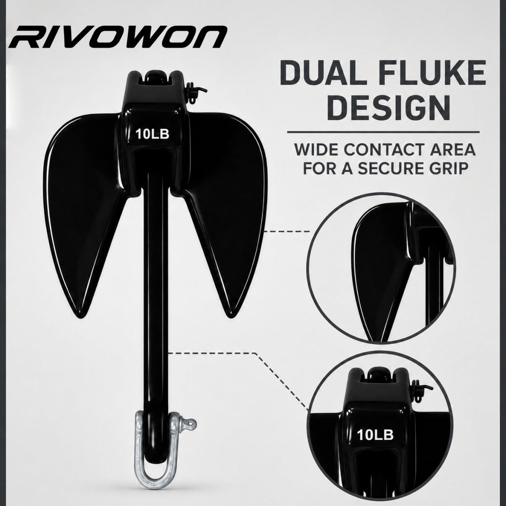 5 Colors Available 4.5KG/10LB Detachable Fluke Boat Anchor