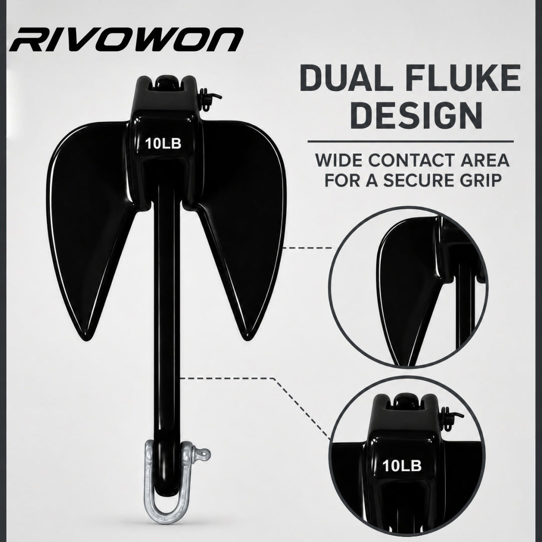 5 Colors Available 4.5KG/10LB Detachable Fluke Boat Anchor
