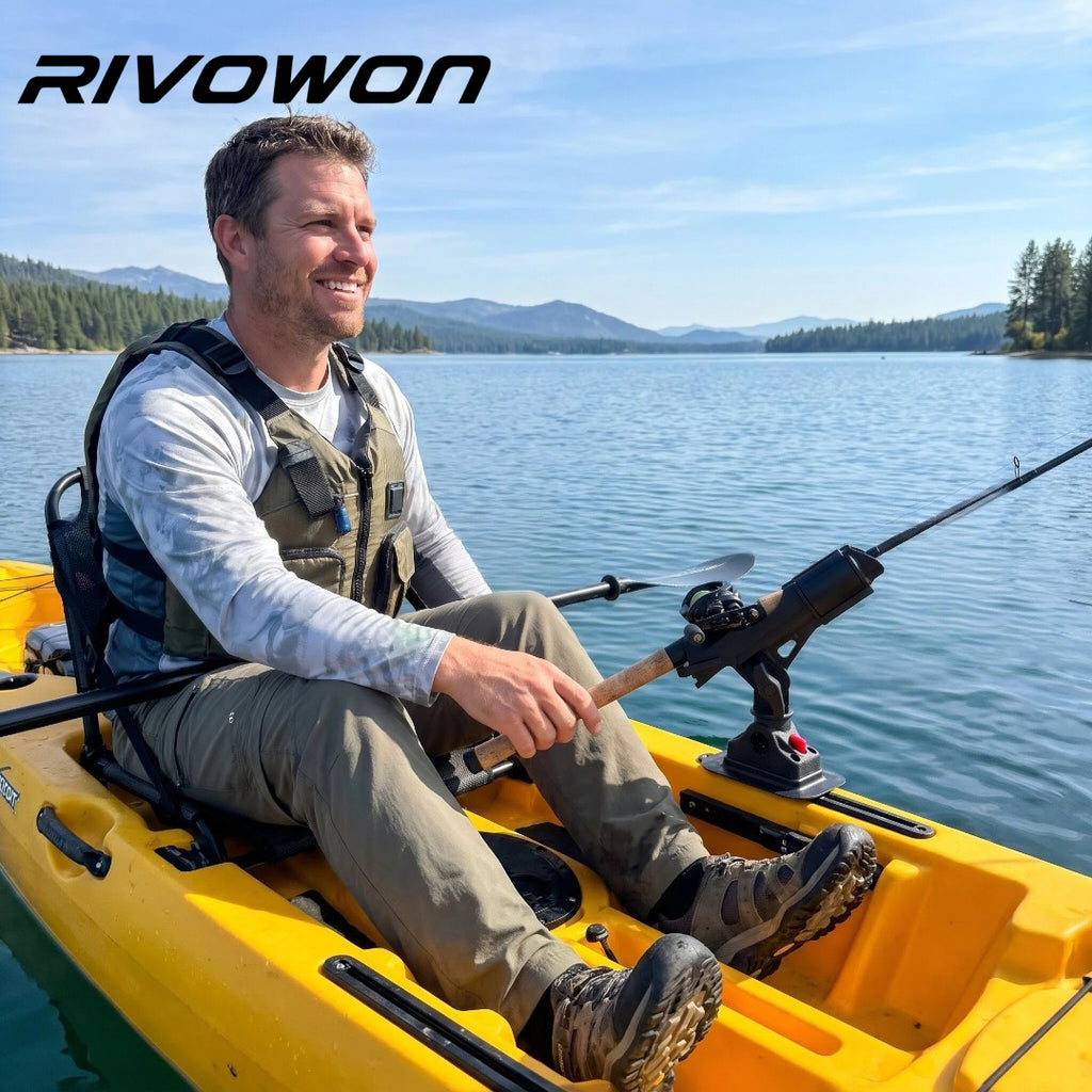 Dual Mount Bases Fishing Rod Holder for Kayak