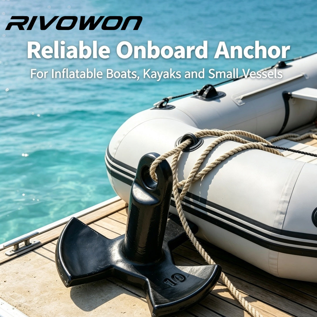 4.5KG/10LB Cast Iron Tri-Fluke Boat Anchor