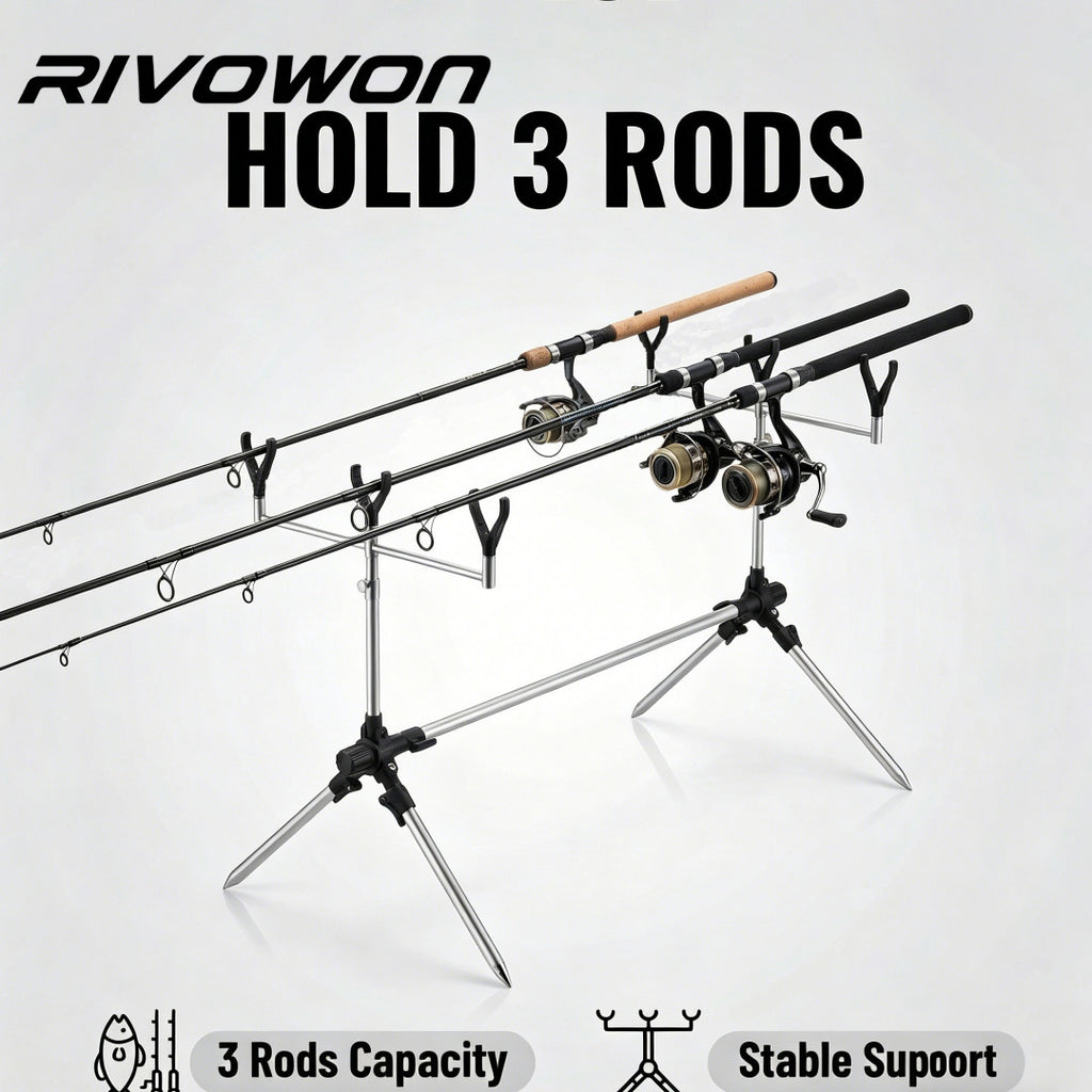 Adjustable Folding Aluminum Fishing Rod Pod