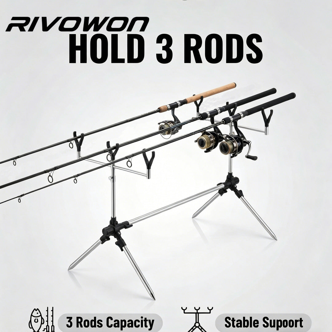 Adjustable Folding Aluminum Fishing Rod Pod