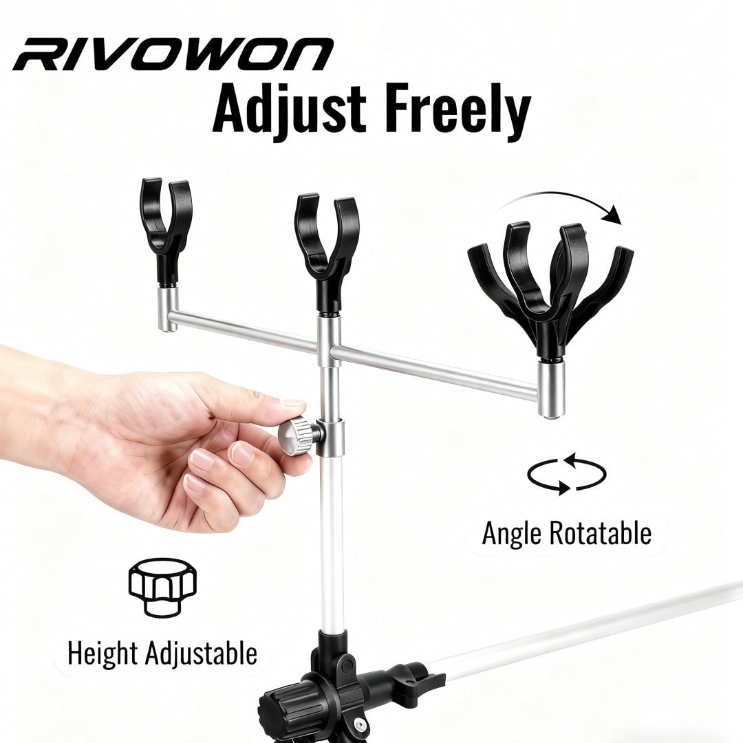 Adjustable Folding Aluminum Fishing Rod Pod