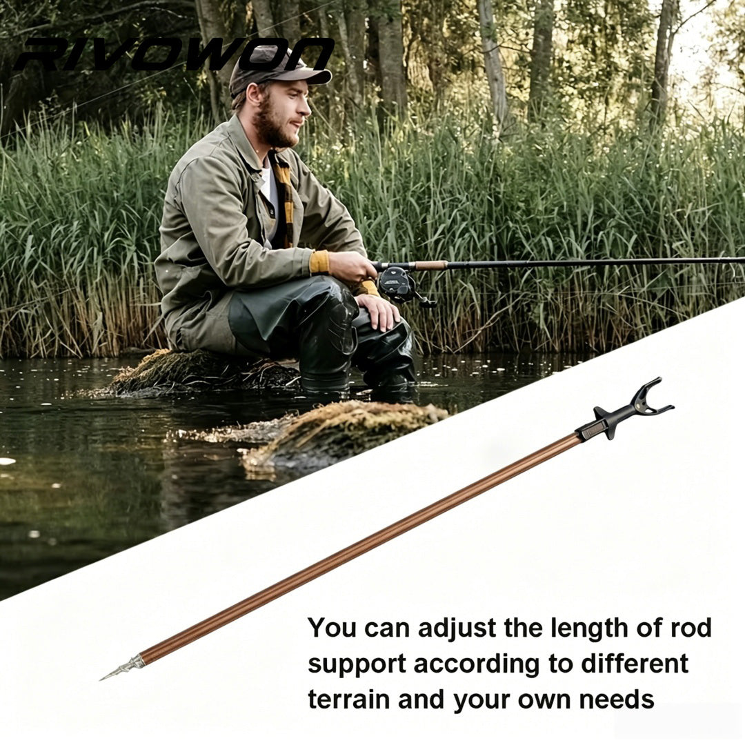 4.92ft Adjustable Telescopic Fishing Rod Rest Holder