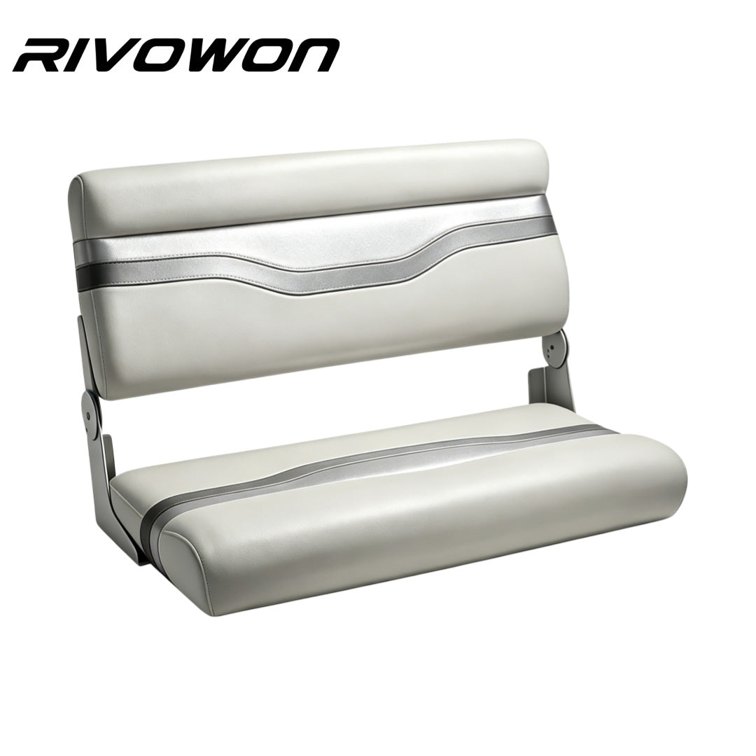 Marine Foldable Bench Boat Seat with Thick Foam Padding, 3 Colors