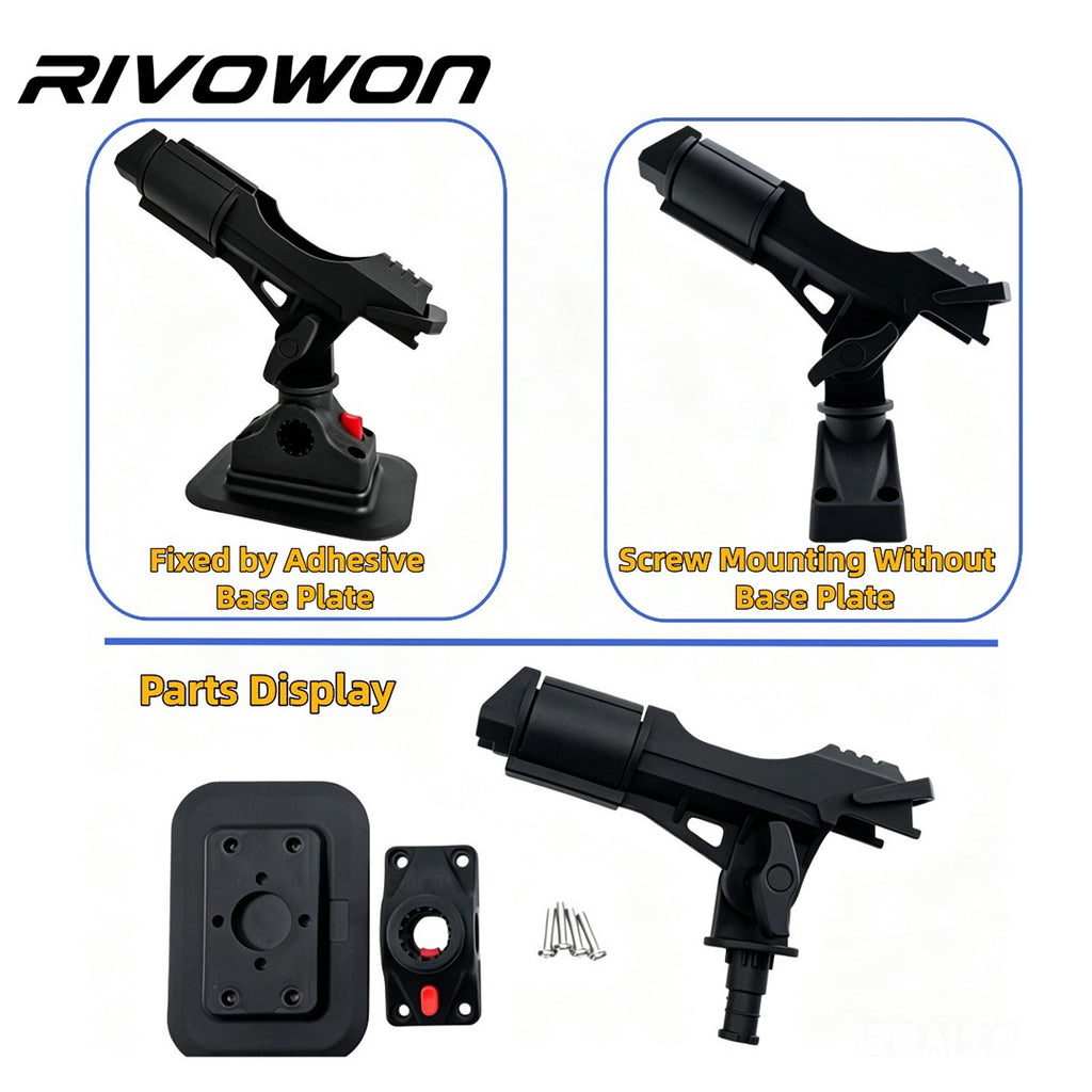 Dual Mount Bases Fishing Rod Holder for Kayak