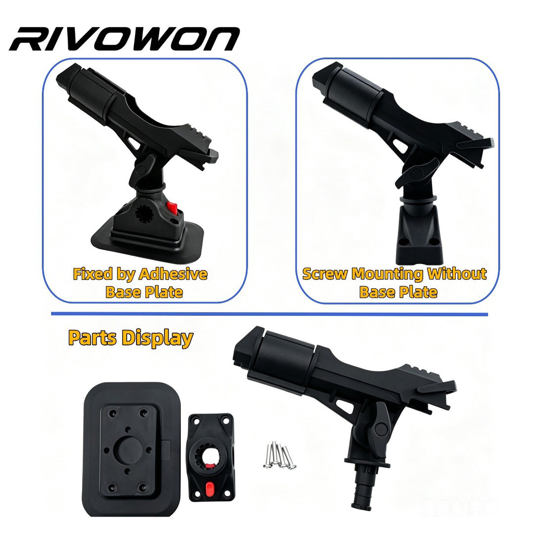 Dual Mount Bases Fishing Rod Holder for Kayak