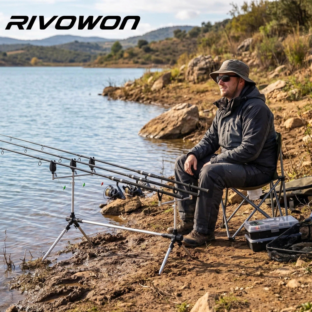 Adjustable Folding Aluminum Fishing Rod Pod