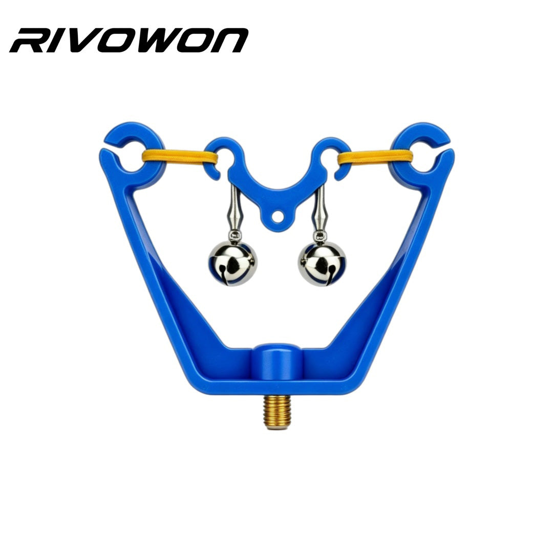 Carp Fishing Rod Rest with Dual Bite Alarm Bells and M8 Thread