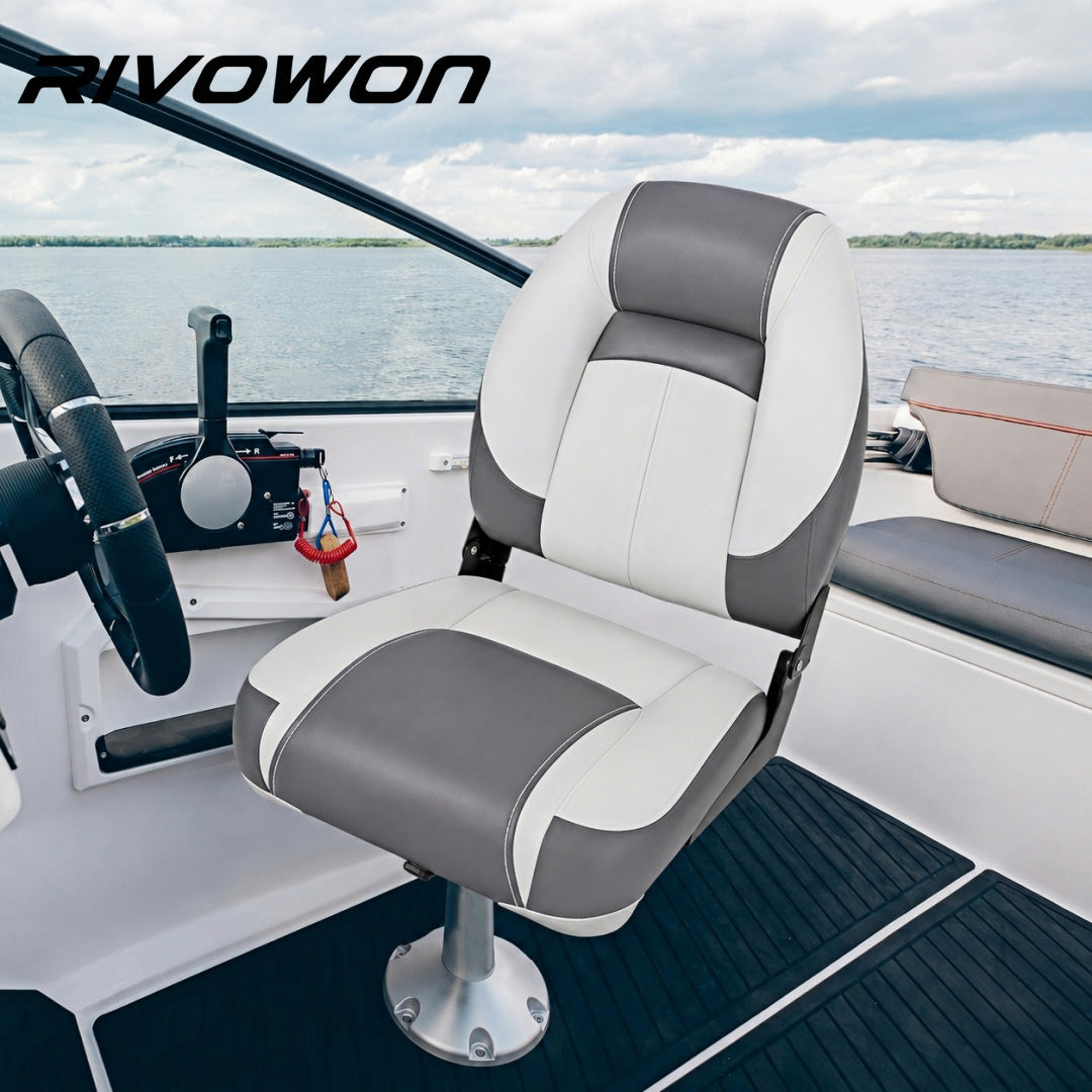 Six Colors High Back Foldable Marine Boat Seat with Thick Foam Padding