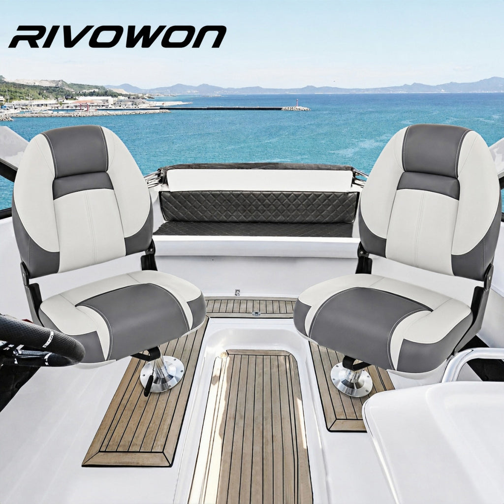 Six Colors High Back Foldable Marine Boat Seat with Thick Foam Padding