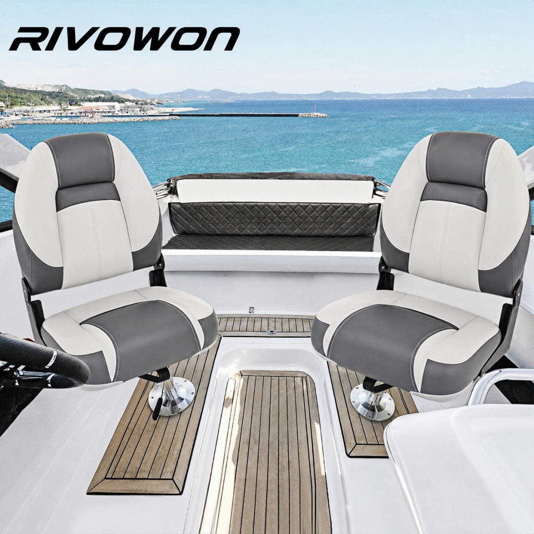 Six Colors High Back Foldable Marine Boat Seat with Thick Foam Padding
