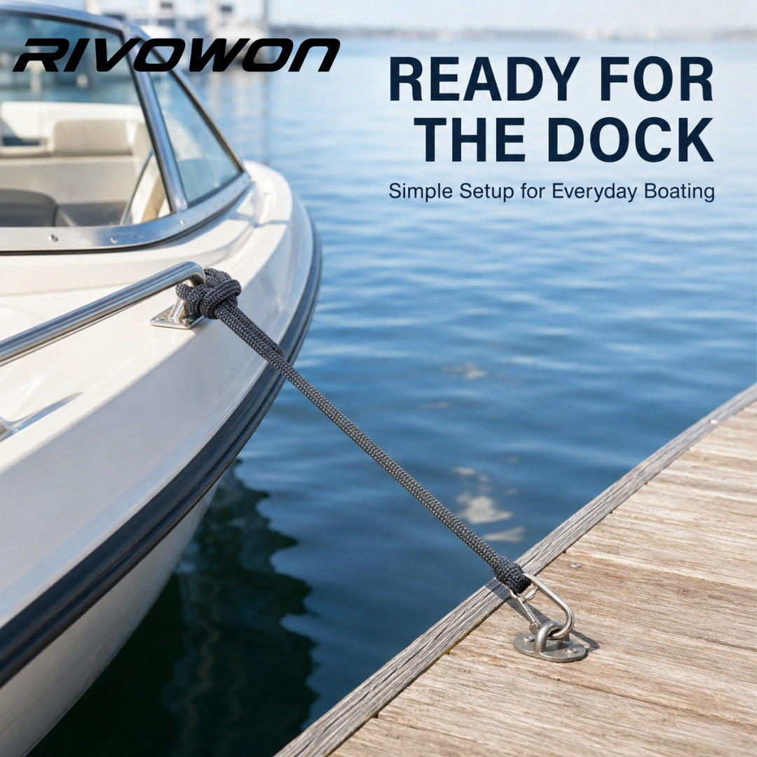 2 Colors Boat Dock Line with Stainless Steel Snap Hook