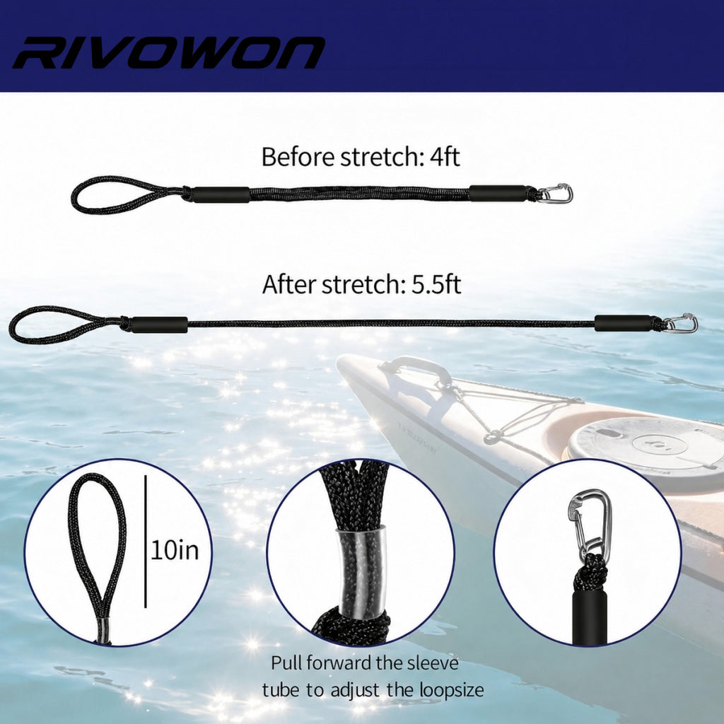 2 Colors Boat Dock Line with Stainless Steel Snap Hook