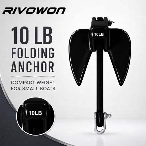10LB Detachable Fluke Boat Anchor, Anti-Rust Multi-Color
