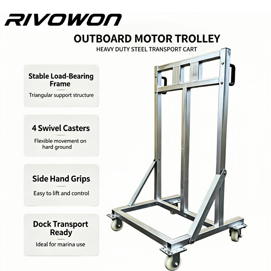 Maximum compatibility 60HP Outboard Motor Transport Dolly Cart