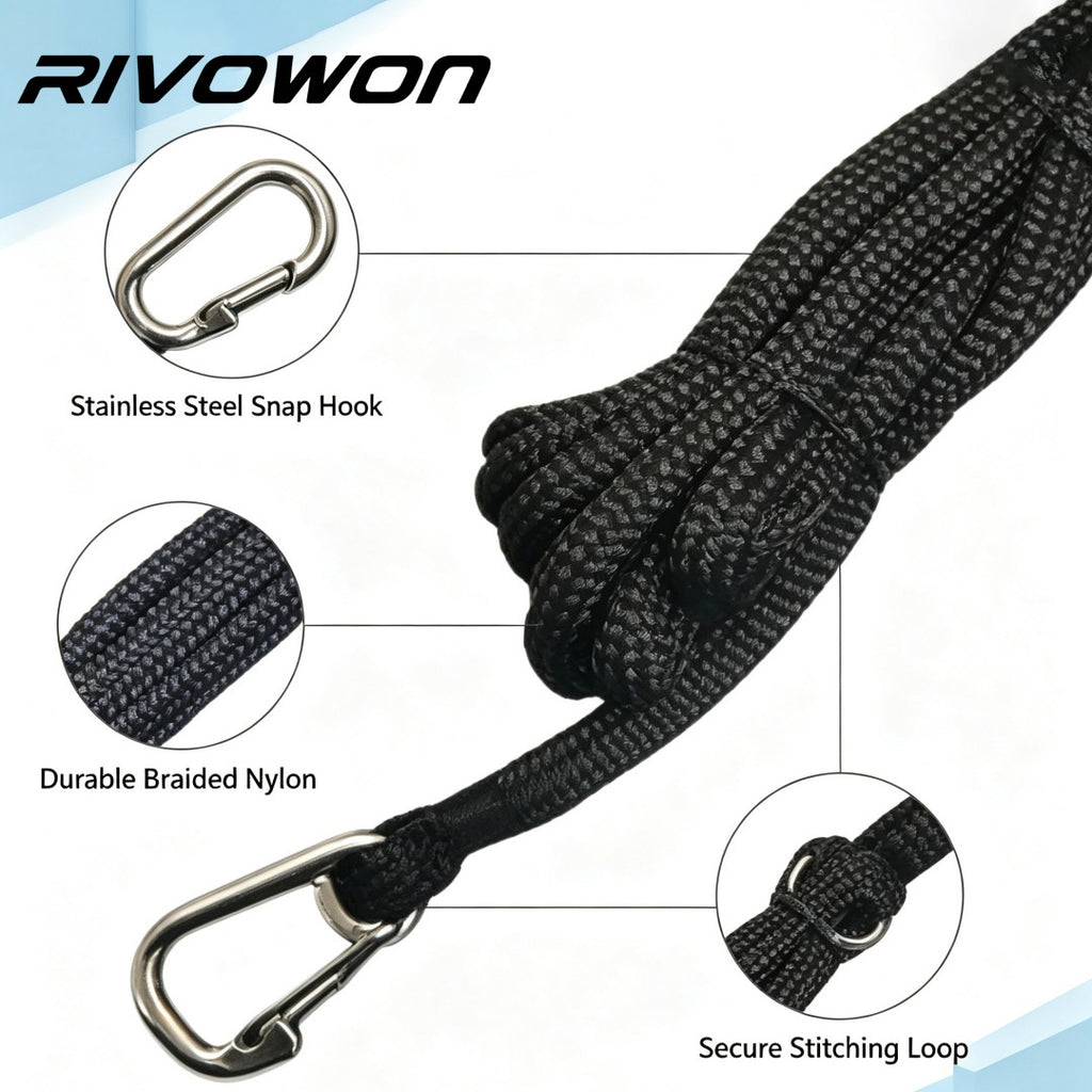 2 Colors Boat Dock Line with Stainless Steel Snap Hook