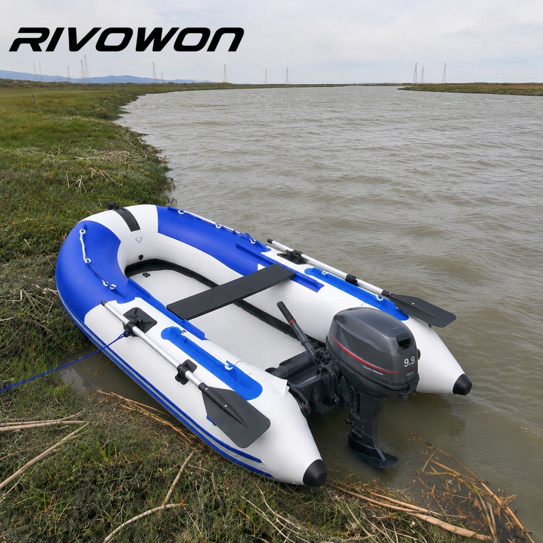 Blue  white Inflatable Dinghy Boat