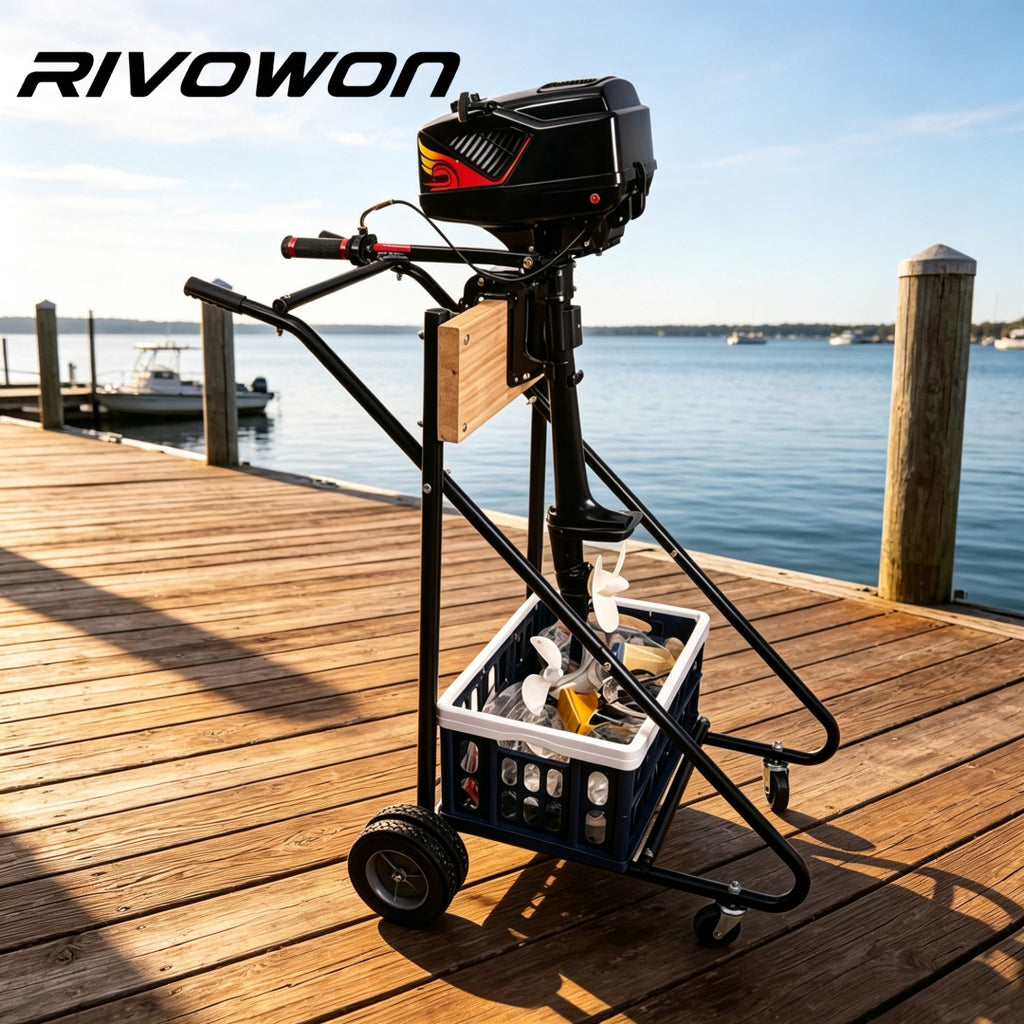 Maximum compatibility 30HP Outboard Motor Trolley Cart for Dock Transportation