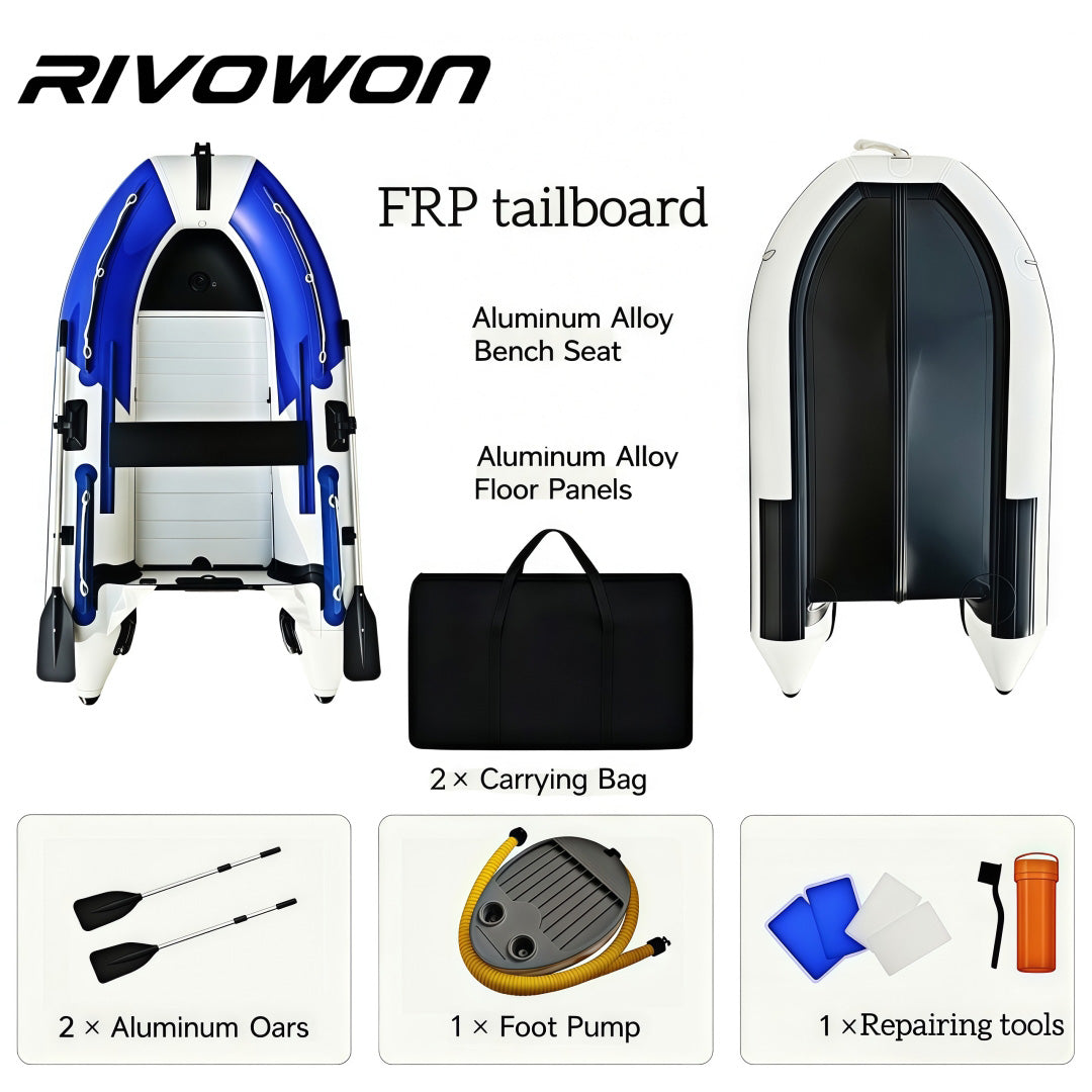 Blue  white Inflatable Dinghy Boat