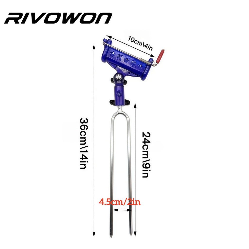 Adjustable Fishing Rod Ground Holder Automatic Fishing Pole Support