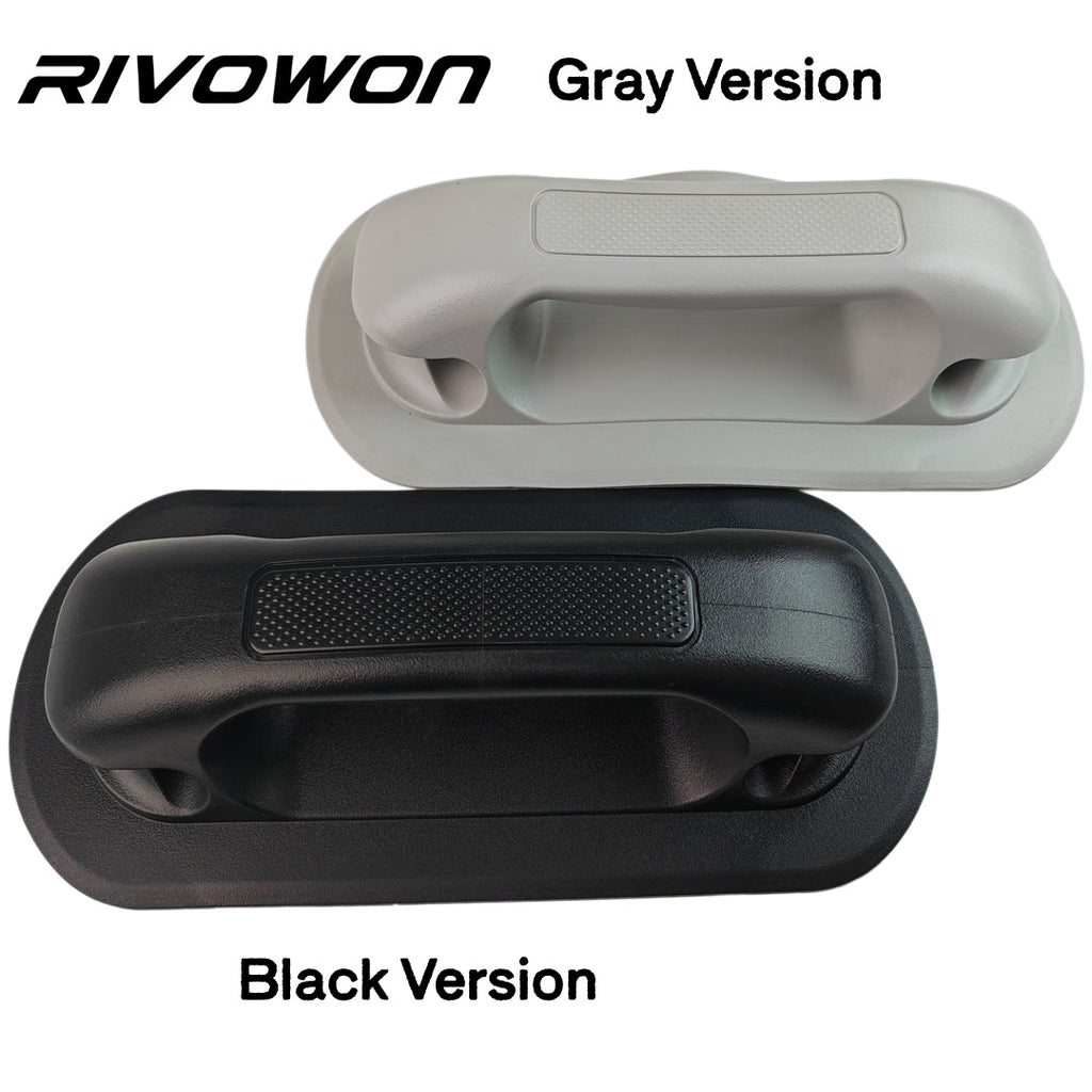 RIVOWON Adhesive PVC Grab Handle for SUP Kayak Inflatable Boat, gray version and black version with anti slip texture