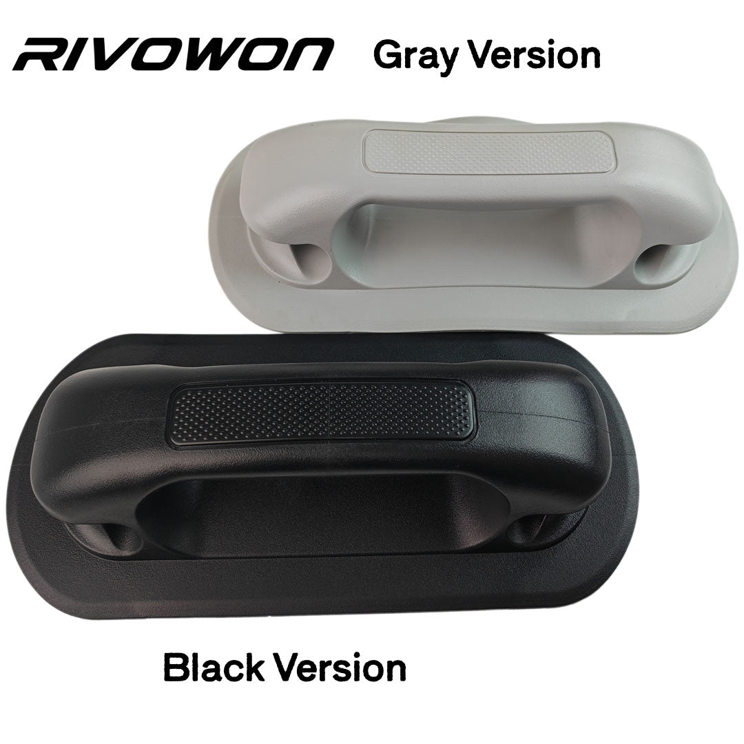 RIVOWON Adhesive PVC Grab Handle for SUP Kayak Inflatable Boat, gray version and black version with anti slip texture