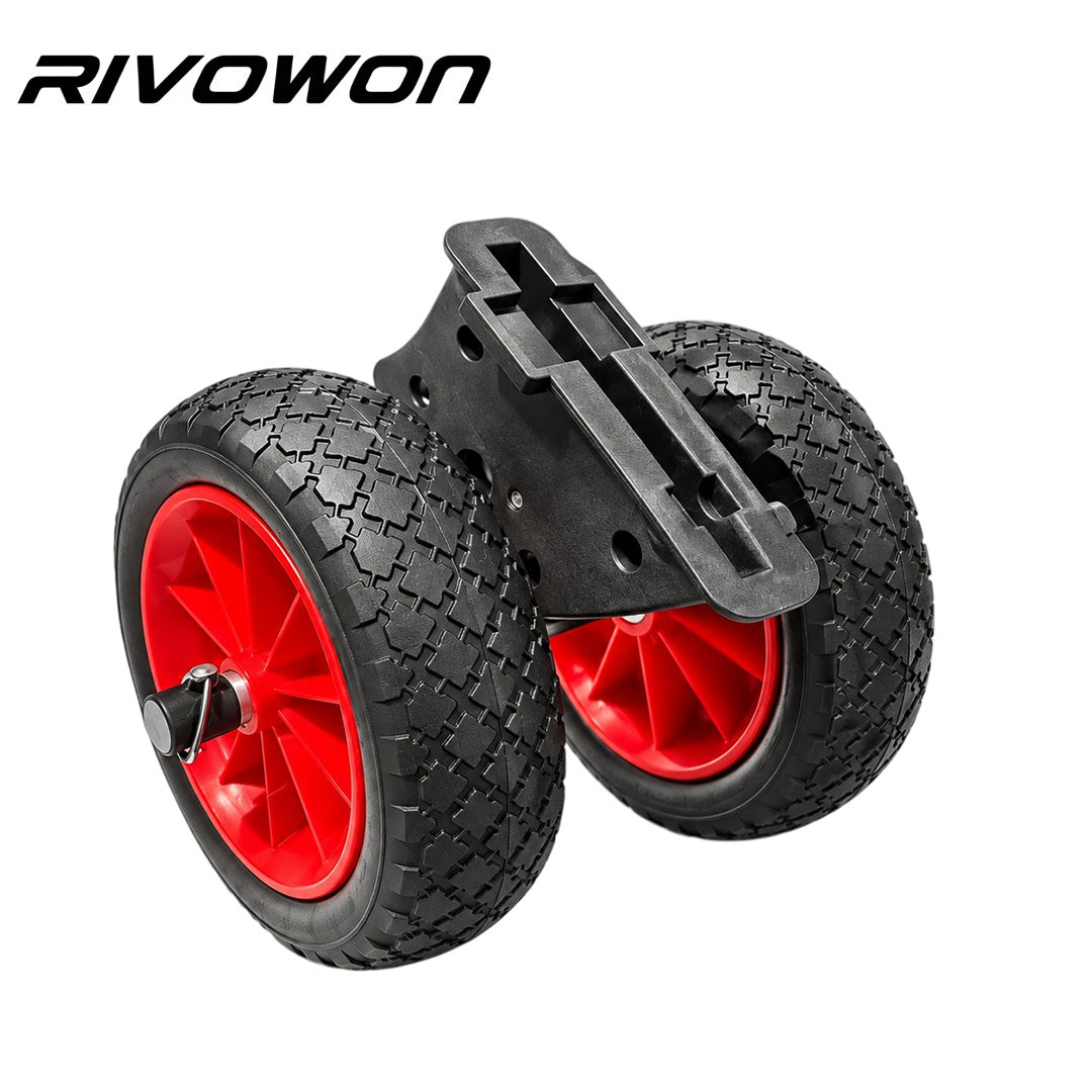RIVOWON Tool-Free Fin-Slot SUP Dolly Cart, all-terrain dual wheel paddle board carrier main view