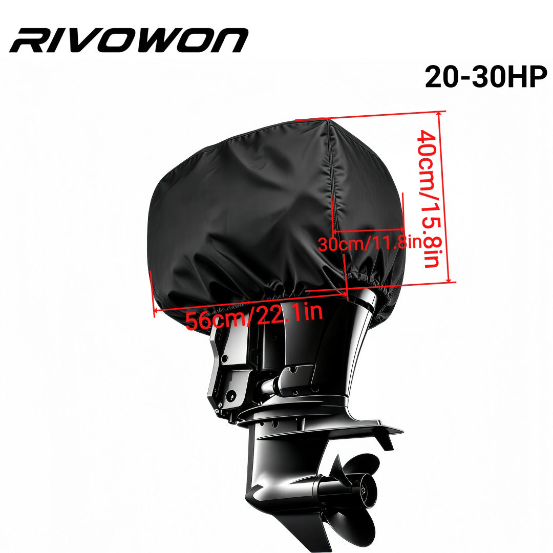 waterproof 600D Oxford outboard motor cover dimension diagram for 20-30HP boat engines